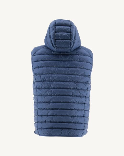 Jott Blue Jeans Hooded Sleeveless Down Jacket Pat