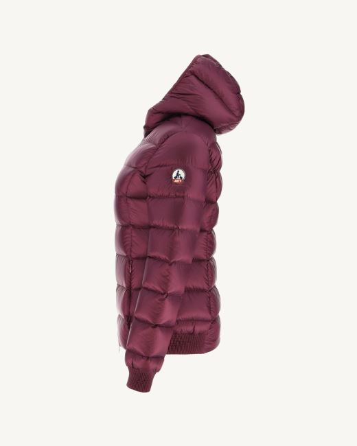Jott Extreme Cold Hooded Down Jacket Aubergine Celine