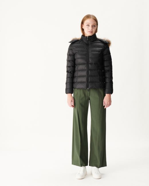 Jott Extreme Cold Hooded Down Jacket Noir Luxe