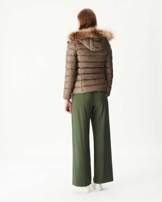 Jott Extreme Cold Hooded Down Jacket Taupe Luxe