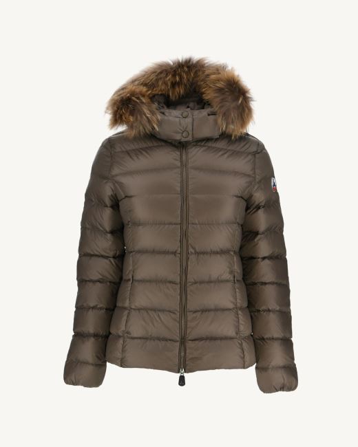 Jott Extreme Cold Hooded Down Jacket Taupe Luxe