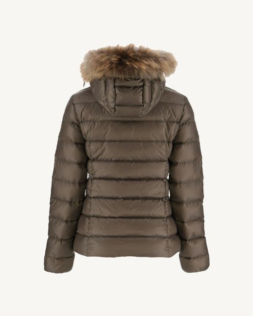 Jott Extreme Cold Hooded Down Jacket Taupe Luxe