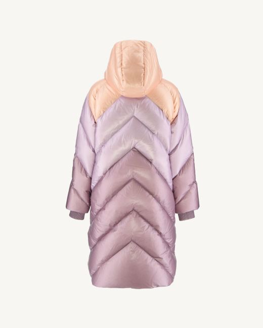 Jott Extreme Cold Hooded Long Down Jacket Combo Violet Comet