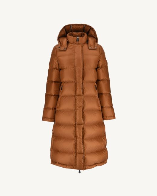 Jott Extreme Cold Long Hooded Down Jacket Caramel Karachi