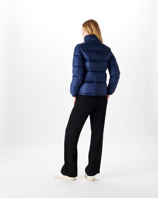 Jott Extreme Cold Quilted Down Jacket Blue Abysse Cardiff