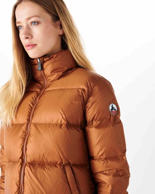 Jott Extreme Cold Quilted Down Jacket Caramel Cardiff