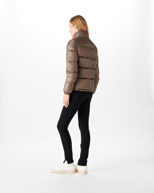 Jott Extreme Cold Quilted Down Jacket Taupe Cardiff