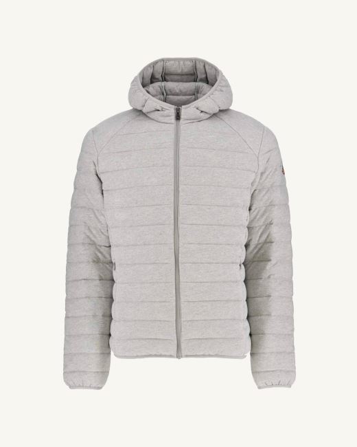 Jott Gris Chine Hooded Down Jacket Nico