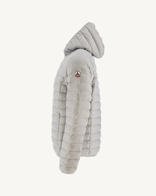 Jott Gris Chine Hooded Down Jacket Nico