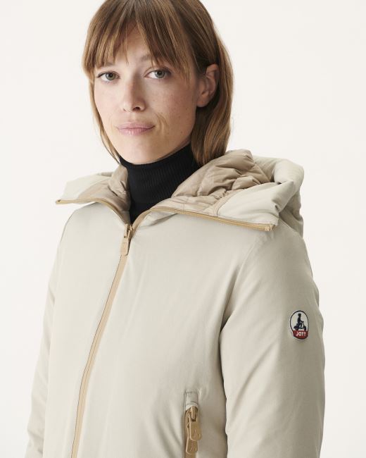 Jott Hooded Down Jacket Beige Siberie