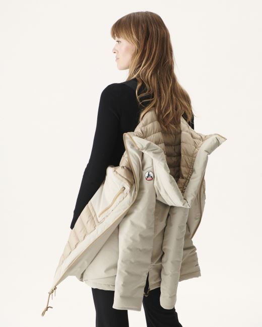 Jott Hooded Down Jacket Beige Siberie