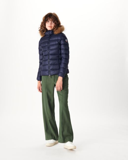 Jott Hooded Down Jacket Navy Luxe