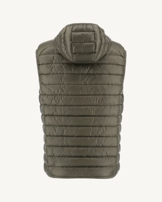 Jott Hooded Sleeveless Down Jacket Army Pat