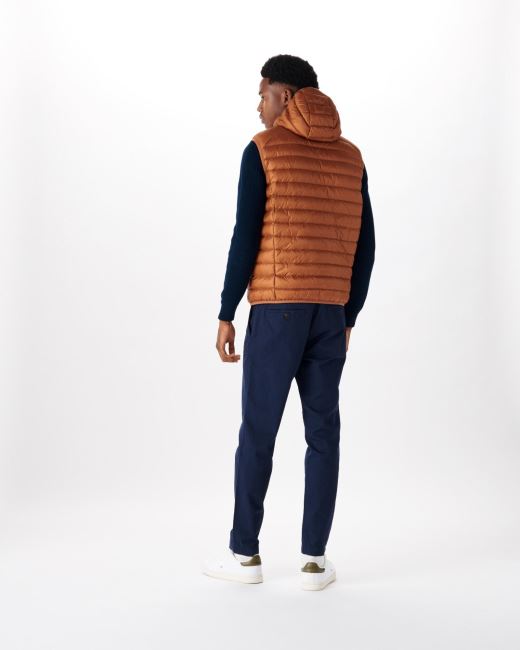 Jott Hooded Sleeveless Down Jacket Caramel Pat