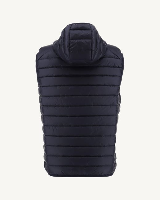 Jott Hooded Sleeveless Down Jacket Marine Pat
