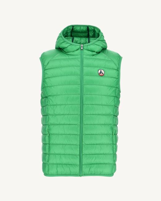 Jott Hooded Sleeveless Down Jacket Vert Pat