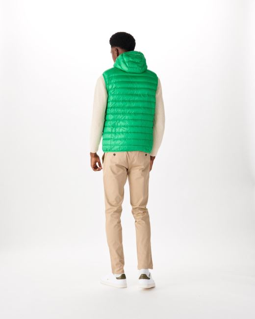 Jott Hooded Sleeveless Down Jacket Vert Pat