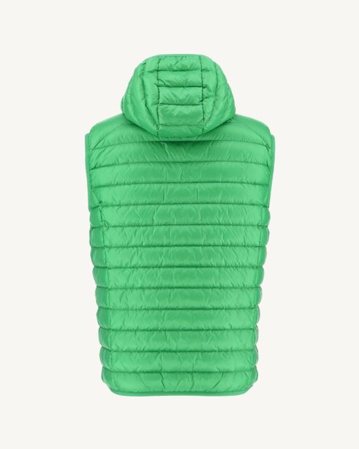Jott Hooded Sleeveless Down Jacket Vert Pat