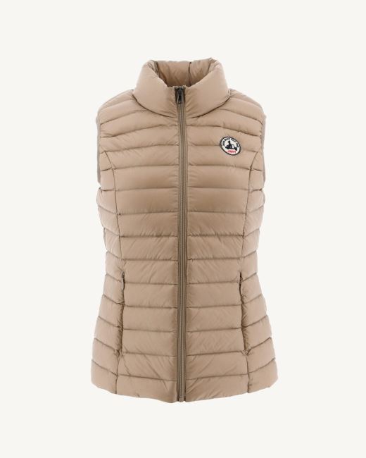 Jott Light Sleeveless Down Jacket Beige Seda