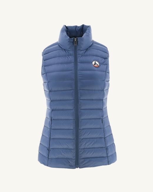 Jott Light Sleeveless Down Jacket Blue Jeans Seda