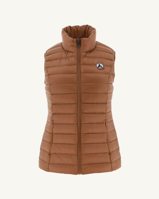 Jott Light Sleeveless Down Jacket Camel Seda