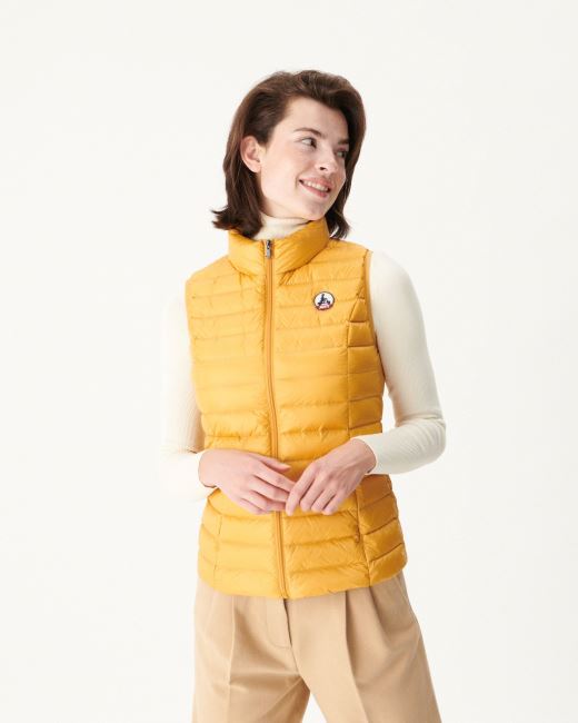 Jott Light Sleeveless Down Jacket Mustard Yellow Seda