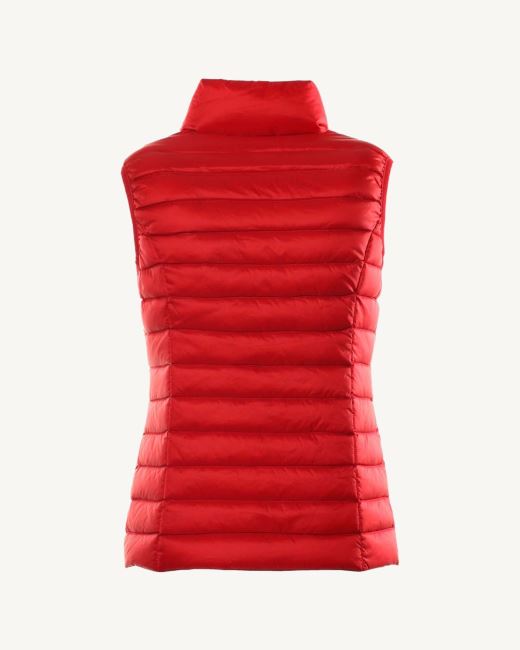 Jott Light Sleeveless Down Jacket Red Seda