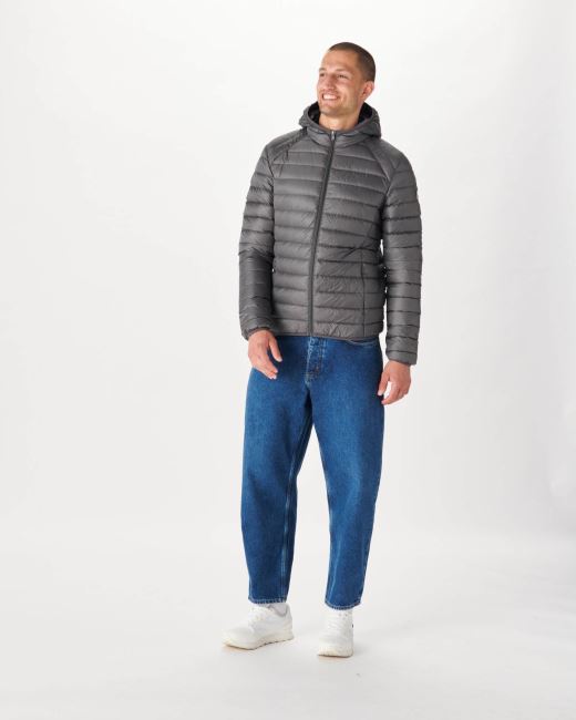 Jott Lightweight Hooded Down Jacket Anthracite Nico