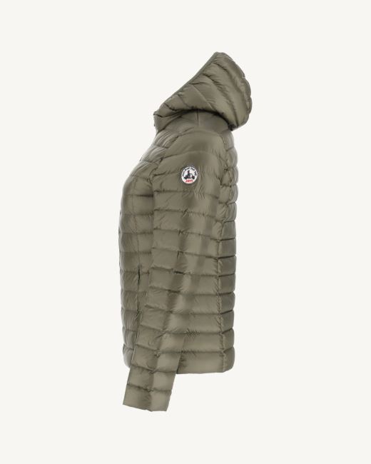 Jott Lightweight Hooded Down Jacket Army Cloe