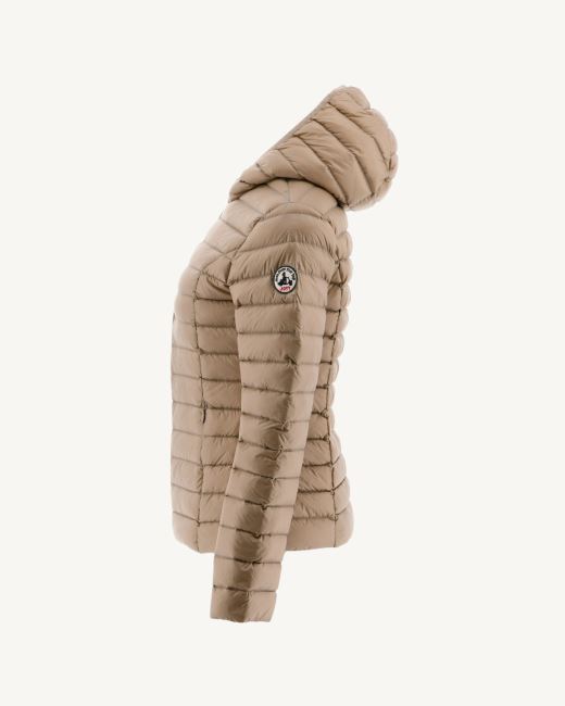 Jott Lightweight Hooded Down Jacket Beige Cloe