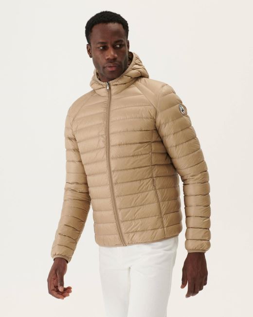 Jott Lightweight Hooded Down Jacket Beige Nico