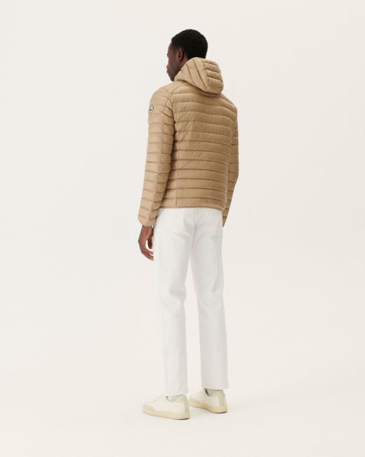 Jott Lightweight Hooded Down Jacket Beige Nico