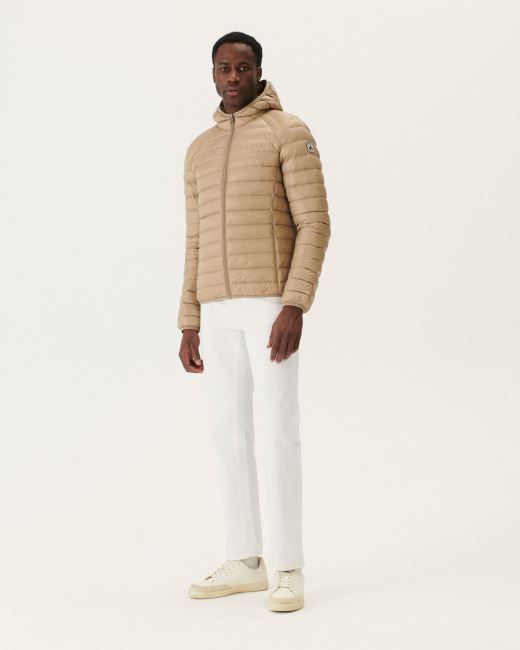Jott Lightweight Hooded Down Jacket Beige Nico