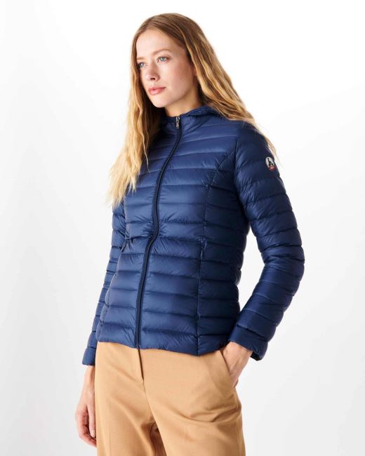 Jott Lightweight Hooded Down Jacket Blue Abysse Cloe