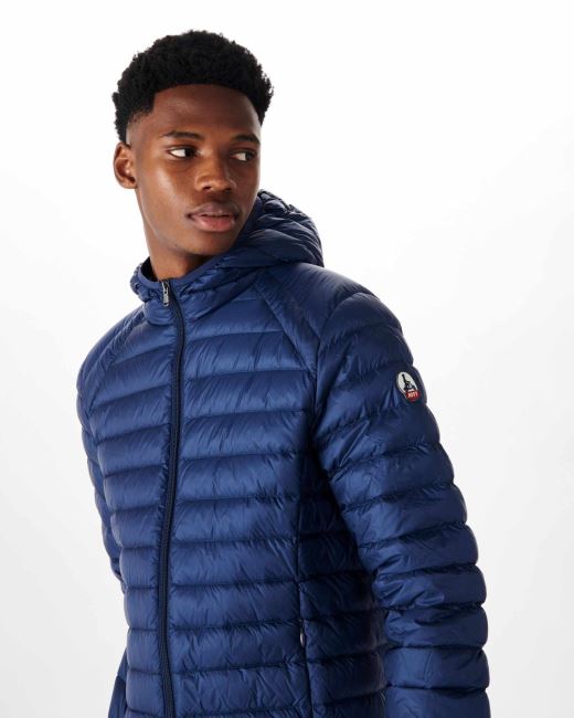 Jott Lightweight Hooded Down Jacket Blue Abysse Nico