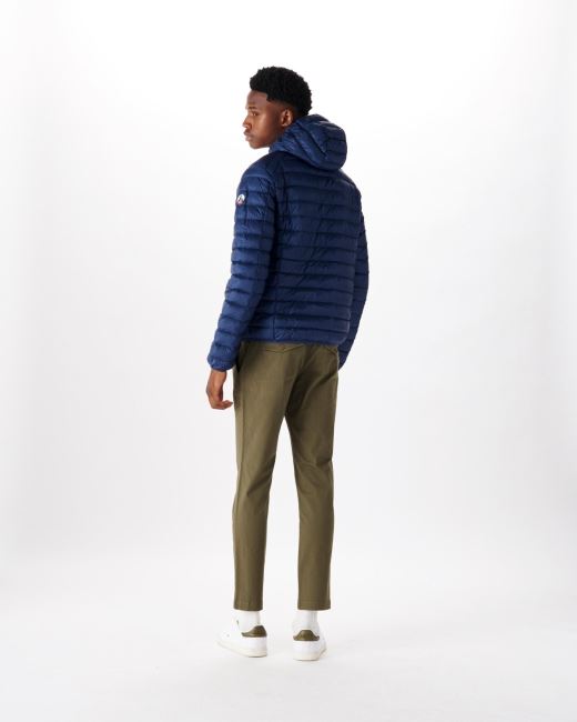 Jott Lightweight Hooded Down Jacket Blue Abysse Nico