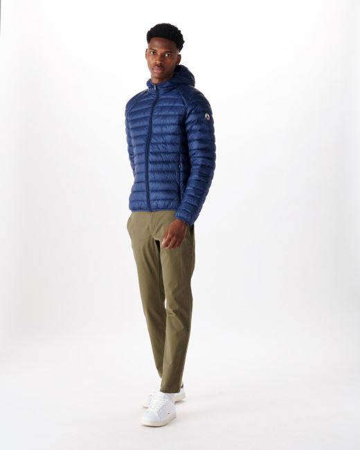 Jott Lightweight Hooded Down Jacket Blue Abysse Nico