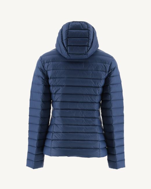 Jott Lightweight Hooded Down Jacket Blue Jeans Cloe