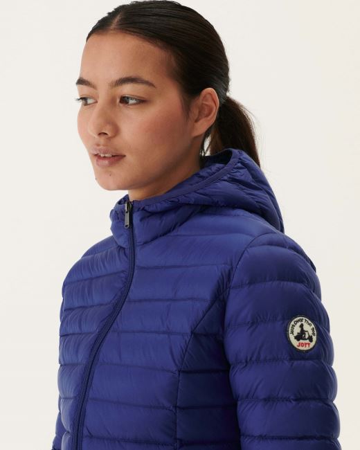 Jott Lightweight Hooded Down Jacket Dark Denim Cloe