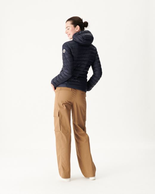 Jott Lightweight Hooded Down Jacket Navy Cloe
