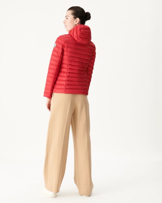 Jott Lightweight Hooded Down Jacket Red Cloe
