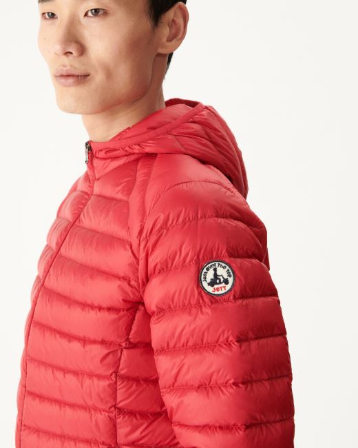 Jott Lightweight Hooded Down Jacket Rouge Nico