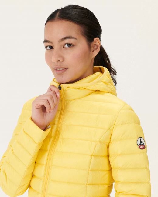 Jott Lightweight Hooded Down Jacket Soft Yellow Cloe