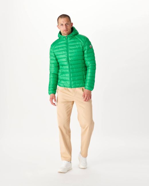 Jott Lightweight Hooded Down Jacket Vert Nico
