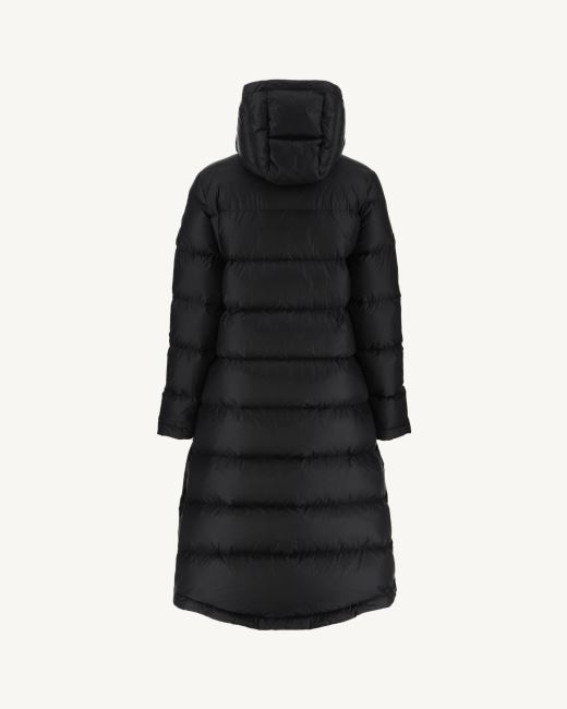 Jott Long Hooded Down Jacket Black Karachi
