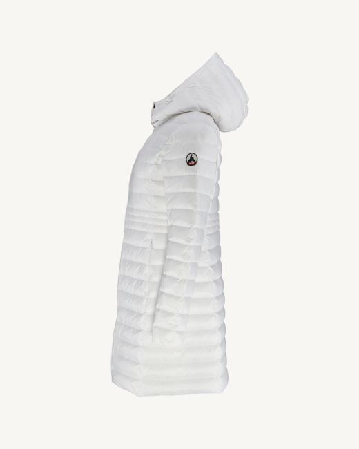 Jott Long Hooded Down Jacket Blanc Vero