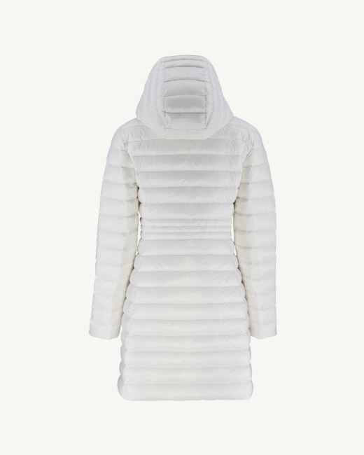 Jott Long Hooded Down Jacket Blanc Vero
