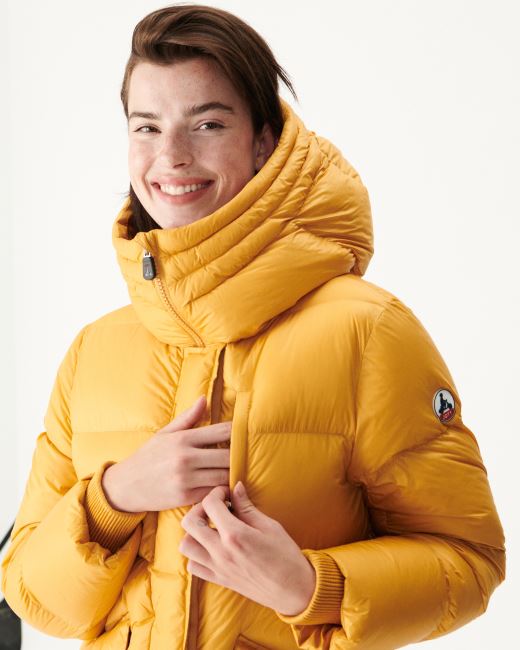 Jott Moutarde Extreme Cold Delhi Hooded Puffer Jacket
