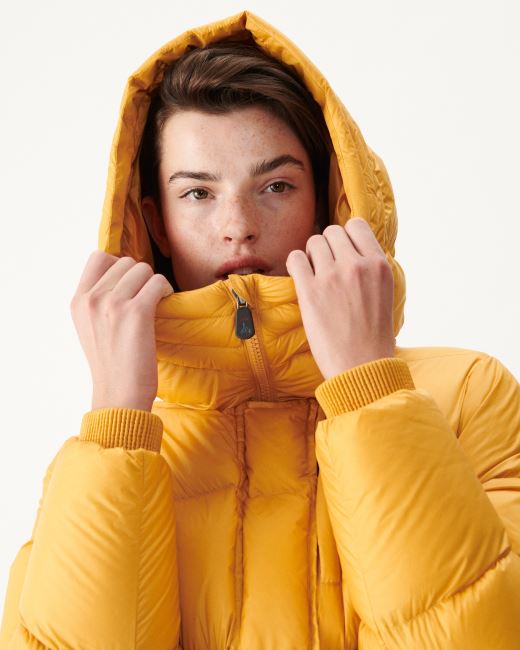 Jott Moutarde Extreme Cold Delhi Hooded Puffer Jacket