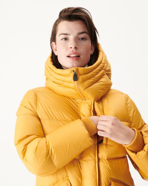 Jott Moutarde Extreme Cold Delhi Hooded Puffer Jacket